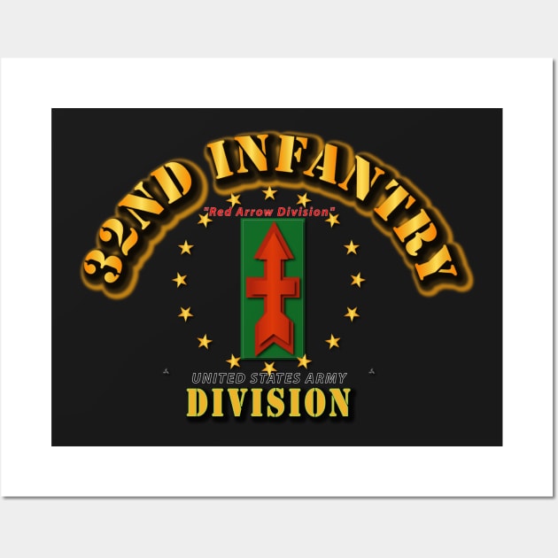 32nd Infantry Division - Red Arrow Division Wall Art by twix123844